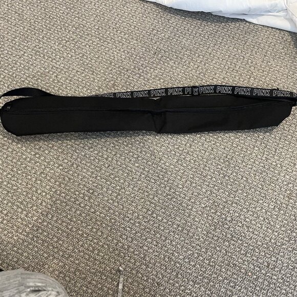 NWT Victorias Secret Pink Cooler Sling Can  Insulated Carrier Good Vibes Black - Picture 4 of 6